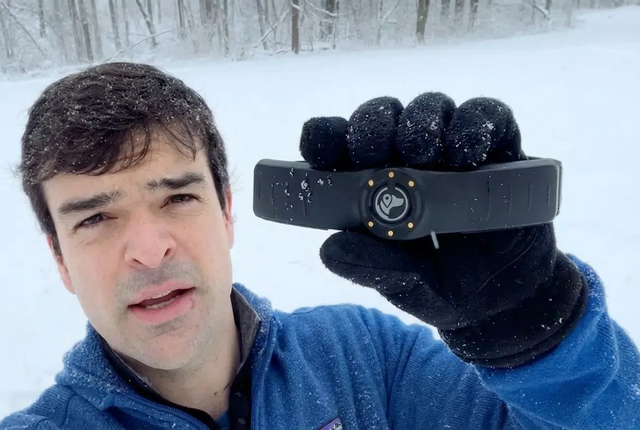 Zach holding the SpotOn Nova